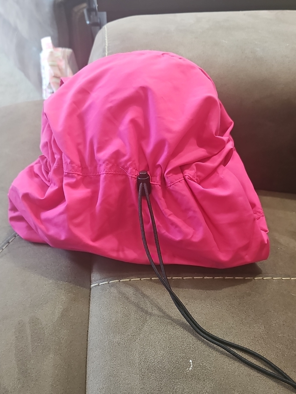 Vintage VTG LL Bean Pink Anorak Jacket Pullover Half Zip Size S Stow Away Pocket - Picture 6 of 6